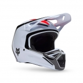 Capacete Fox MX V1 Flow - Branco Vermelho