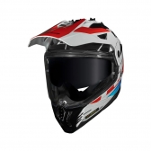 Capacete LS2 MX702 Pioneer II - Namib Branco Azul Vermelho