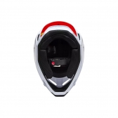 Capacete Fox MX V1 Flow - Branco Vermelho