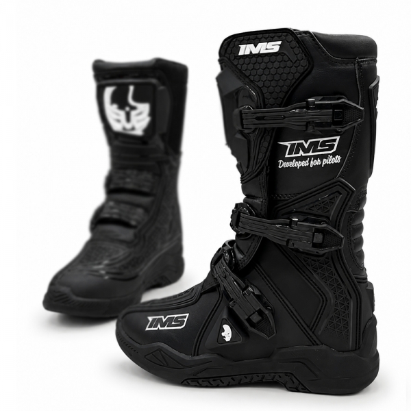 Bota IMS Robust Infantil Trilha Motocross - Preto