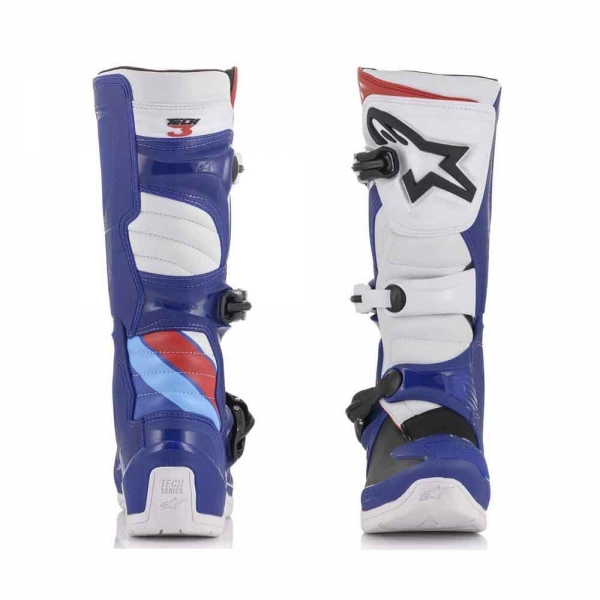 Bota Alpinestars Tech 3 - Azul Branco Vermelho