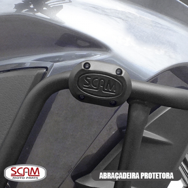 Protetor de Motor e Carenagem com Pedaleira Scam Africa Twin