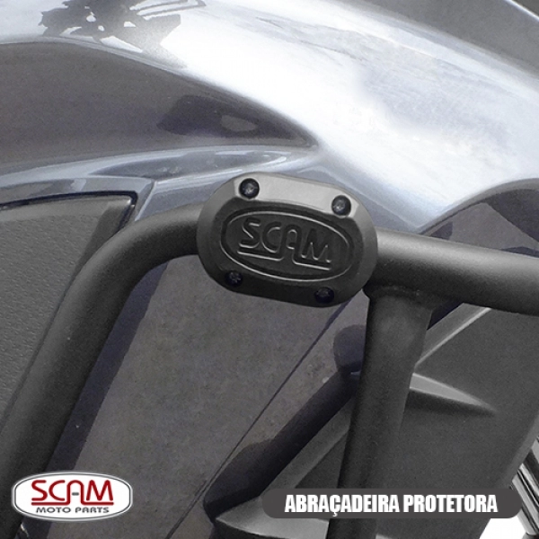 Protetor de Motor e Carenagem com Pedaleira Scam Africa Twin