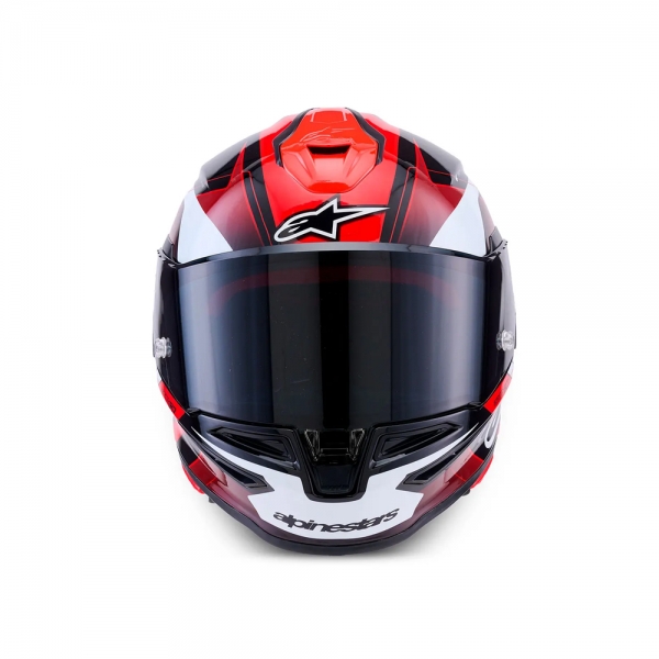 Capacete Alpinestars Sr7 Kinets Preto Vermelho Branco