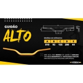 Guidão Oxxy Super Fat  Alto C/ Adaptador - Laranja