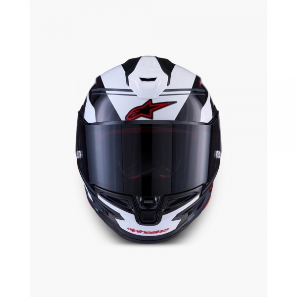 Capacete Alpinestars Sr7 A-Core Preto Branco Vermelho - 60