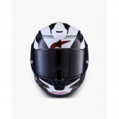 Capacete Alpinestars Sr7 A-Core Preto Branco Vermelho - 60