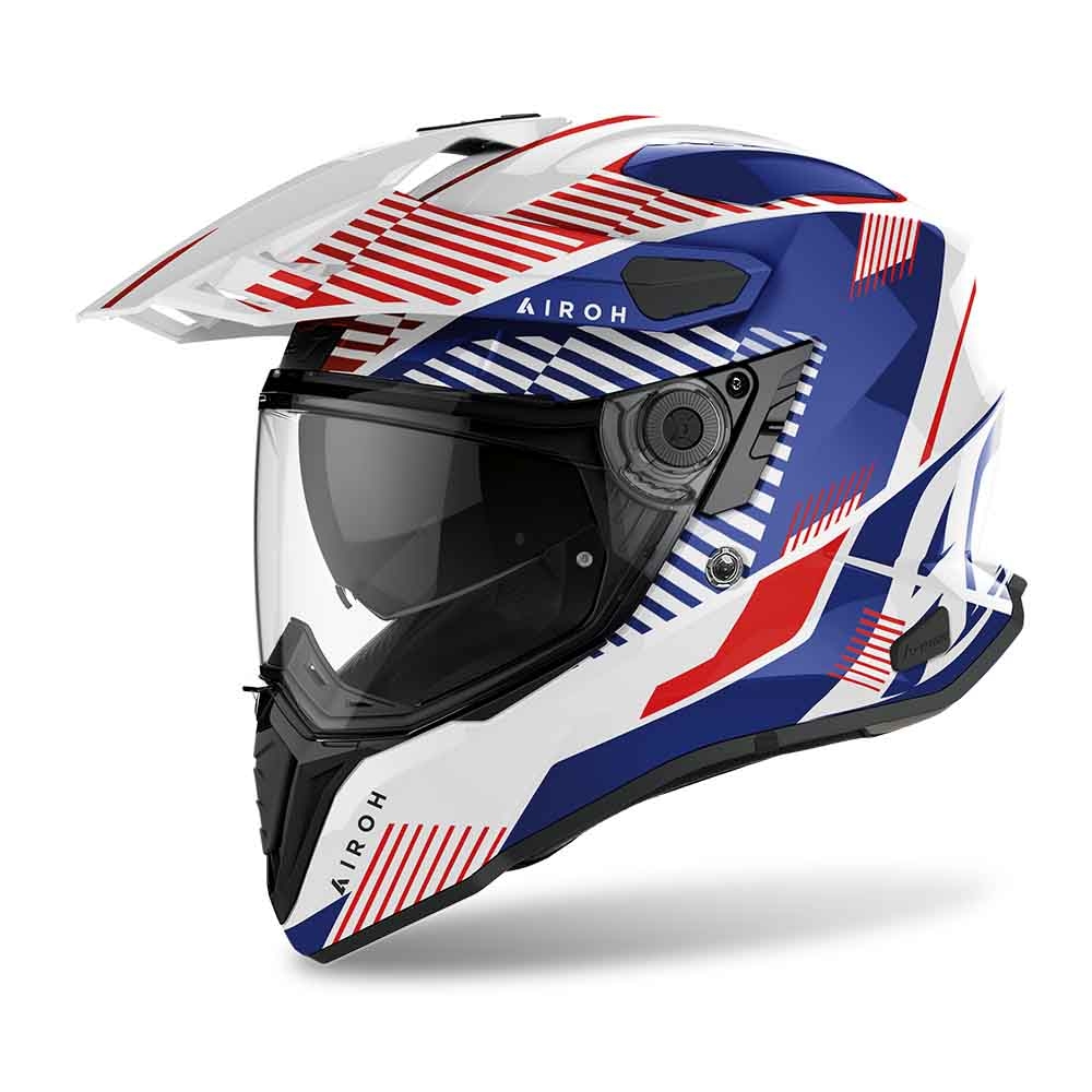 Capacete Airoh Commander Boost - White Blue Gloss