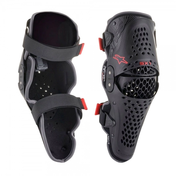 Joelheira Alpinestars SX 1 V2 Preto Vermelho