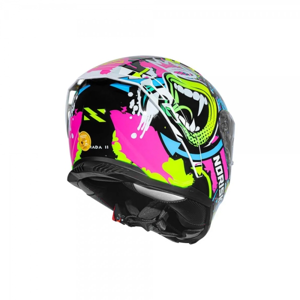 Capacete Norisk Strada II Wow Preto Amarelo Fluo