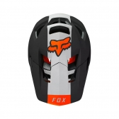 Capacete Fox Full Face Profame - Blocked Preto Branco Laranja