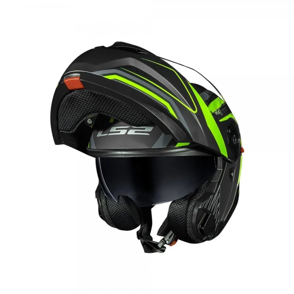 Capacete LS2 Strobe II FF908 - Phantom Cinza Verde Fluor