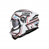 Capacete LS2 FF808 Stream II - Maze Branco Preto