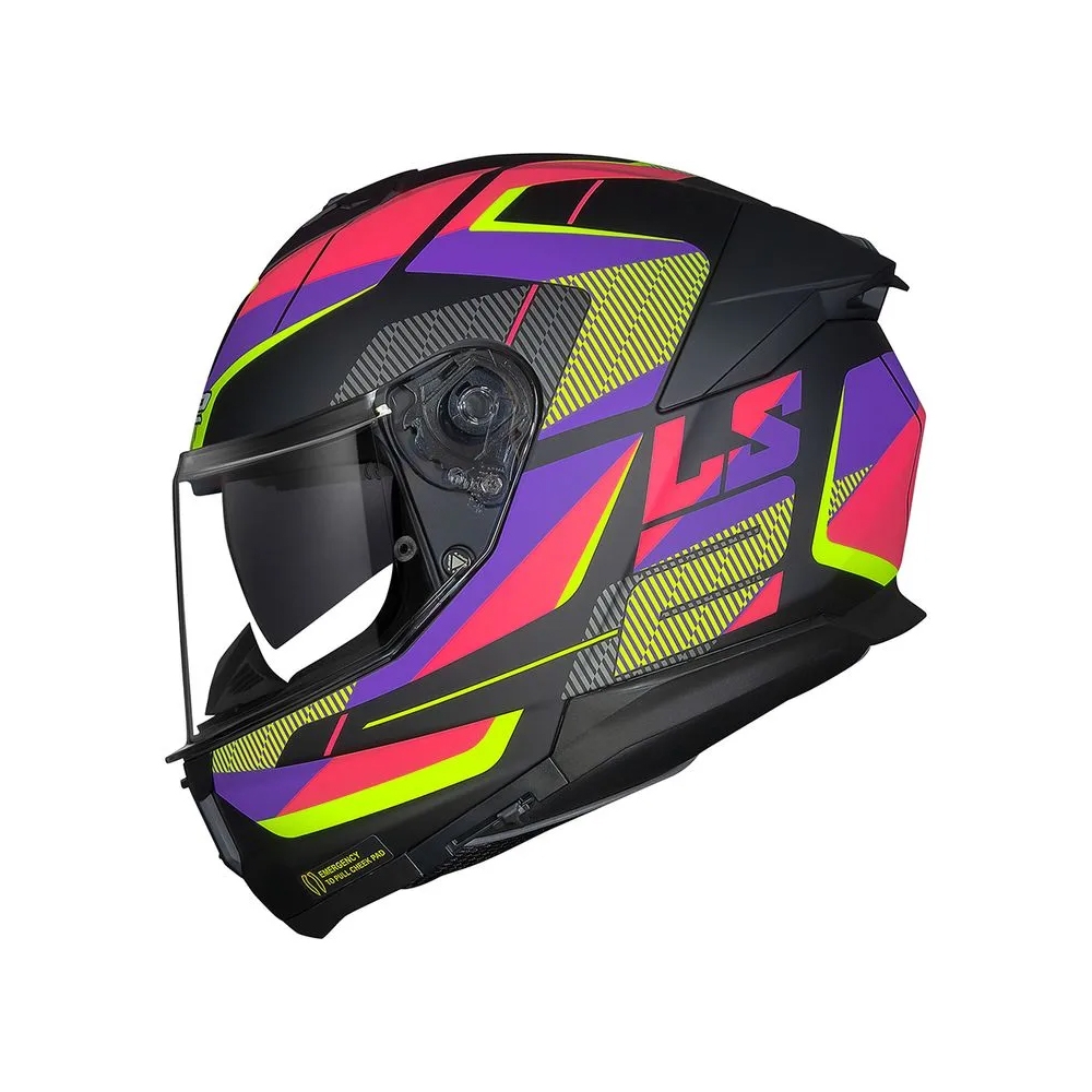 Capacete LS2 FF808 Stream II - Road  Preto Rosa