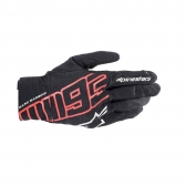 Luva Alpinestars Aragon - Preto Vermelho Fluor