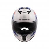 Capacete LS2 FF808 Stream II - Vintage Branco Azul Vermelho