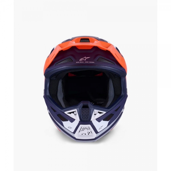 Capacete Alpinestars SM7 - Core Laranja Azul Fosco