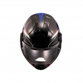 Capacete LS2 Articulado Advant X Carbon - Future Branco Azul Vermelho