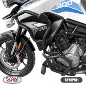 Protetor de Motor e Carenagem com Pedaleira Scam Triumph Tiger 900 - Preto