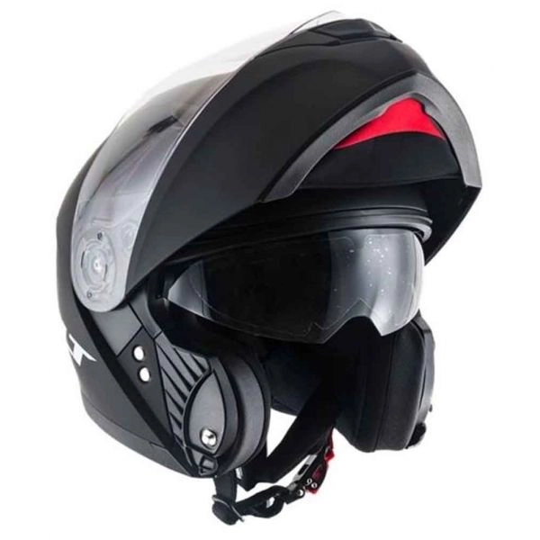 Capacete Helt Hippo Glass Preto Fosco Escamoteável Viseira Solar