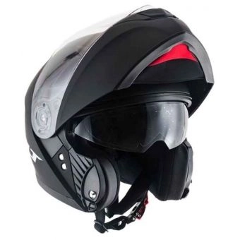 Capacete Helt Hippo Glass Preto Fosco Escamoteável Viseira Solar