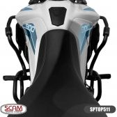 Protetor de Motor e Carenagem com Pedaleira Scam Triumph Tiger 900 - Preto