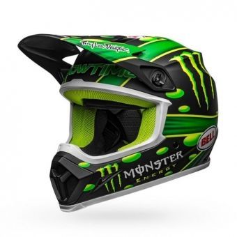 Capacete Bell MX-9 Mips Show Time Preto Fosco Verde