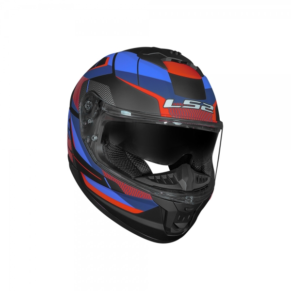 Capacete LS2 FF808 Stream II - Road Titanium Vermelho Azul