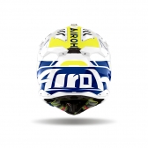 Capacete Airoh Aviator 3 - Spin 3 Yellow Blue Gloss