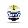 Capacete Airoh Aviator 3 - Spin 3 Yellow Blue Gloss