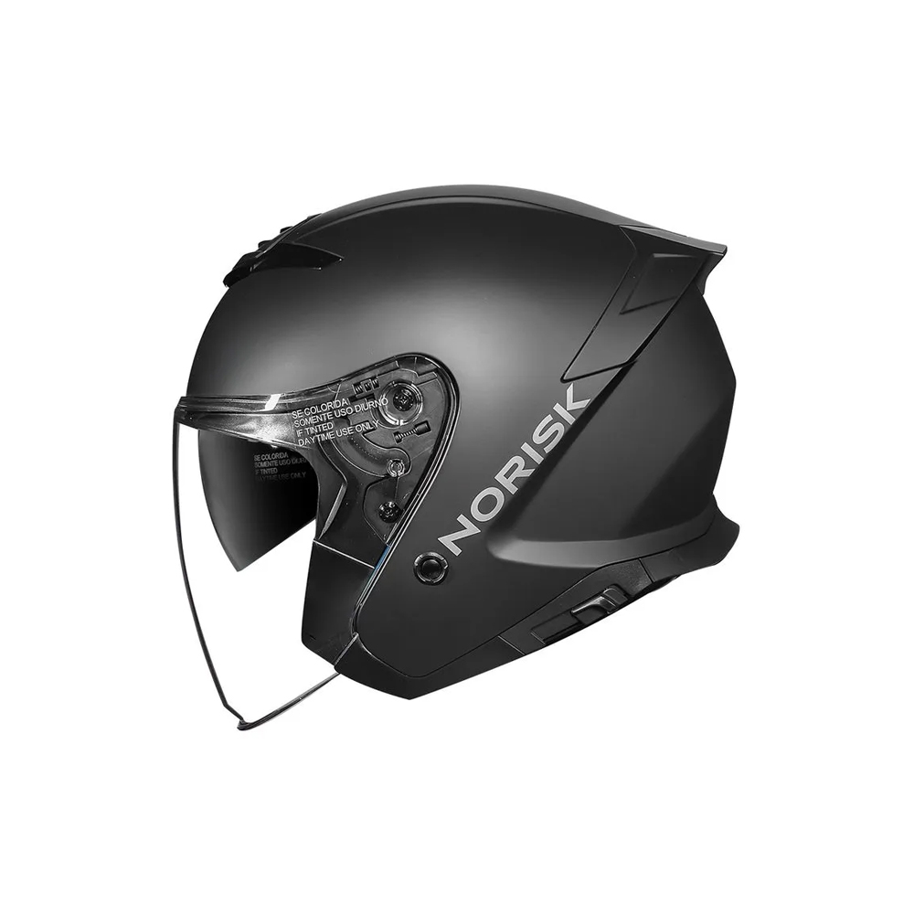 Capacete Norisk City Aberto - Monocolor Preto Fosco