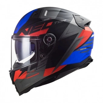 Capacete LS2 FF811 Vector II Absolute Preto Azul Vermelho
