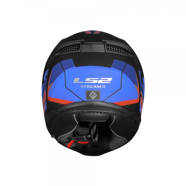 Capacete LS2 FF808 Stream II - Road Titanium Vermelho Azul