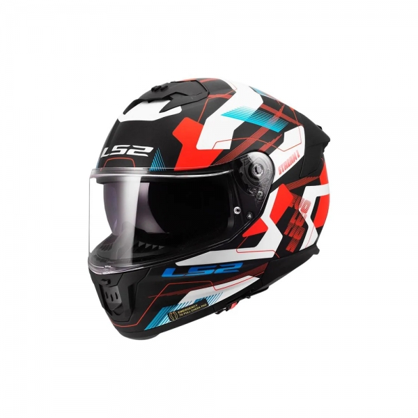 Capacete LS2 FF808 Stream II Mika - Branco Preto Vermelho