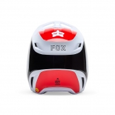 Capacete Fox MX V1 Flow - Branco Vermelho