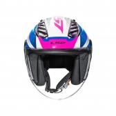 Capacete LS2 OF570 Aiflow II - Draze Branco Rosa Azul