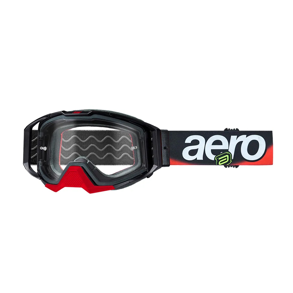 Óculos ASW A5 - Elysium Preto Vermelho Fluo