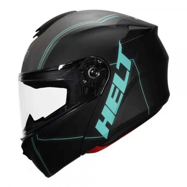 Capacete Escamoteável Helt New Hippo Sci-Fi Preto Verde