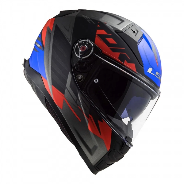 Capacete LS2 FF811 Vector II Absolute Preto Azul Vermelho