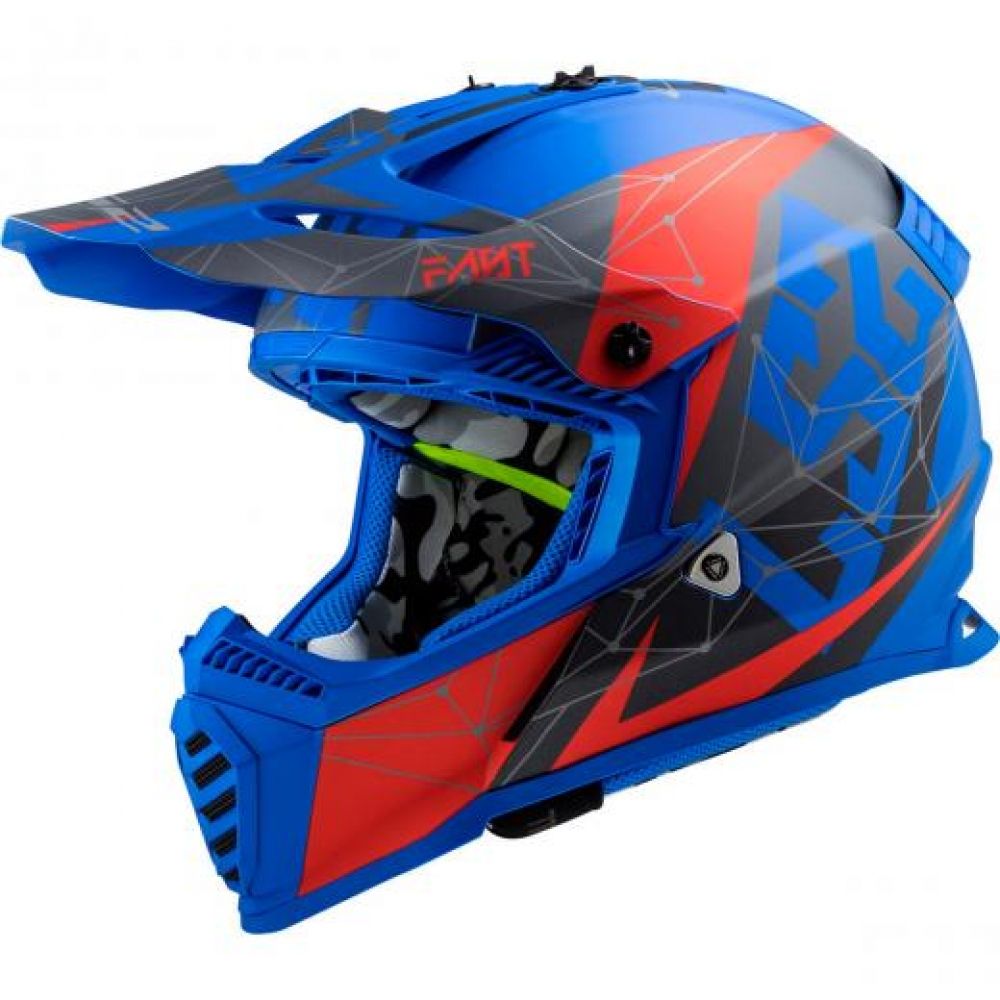 Capacete LS2 MX437 - Alpha Azul Fosco