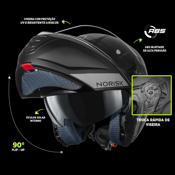 Capacete Norisk Vortex Escamoteável
