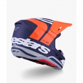 Capacete Alpinestars SM7 - Core Laranja Azul Fosco