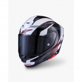 Capacete Alpinestars Sr7 A-Core Preto Branco Vermelho - 60