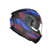 Capacete LS2 FF808 Stream II - Road Titanium Vermelho Azul