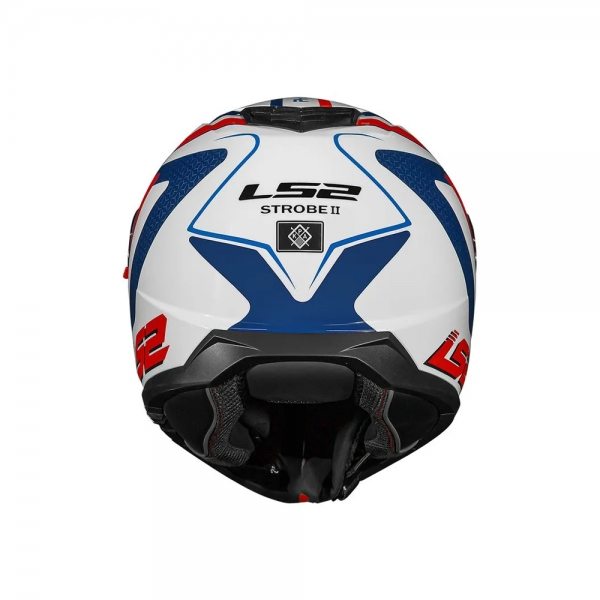 Capacete LS2 Strobe II FF908 - Phantom Branco Vermelho Azul