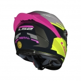 Capacete LS2 FF358 Classic S - Digital Preto Amarelo Rosa