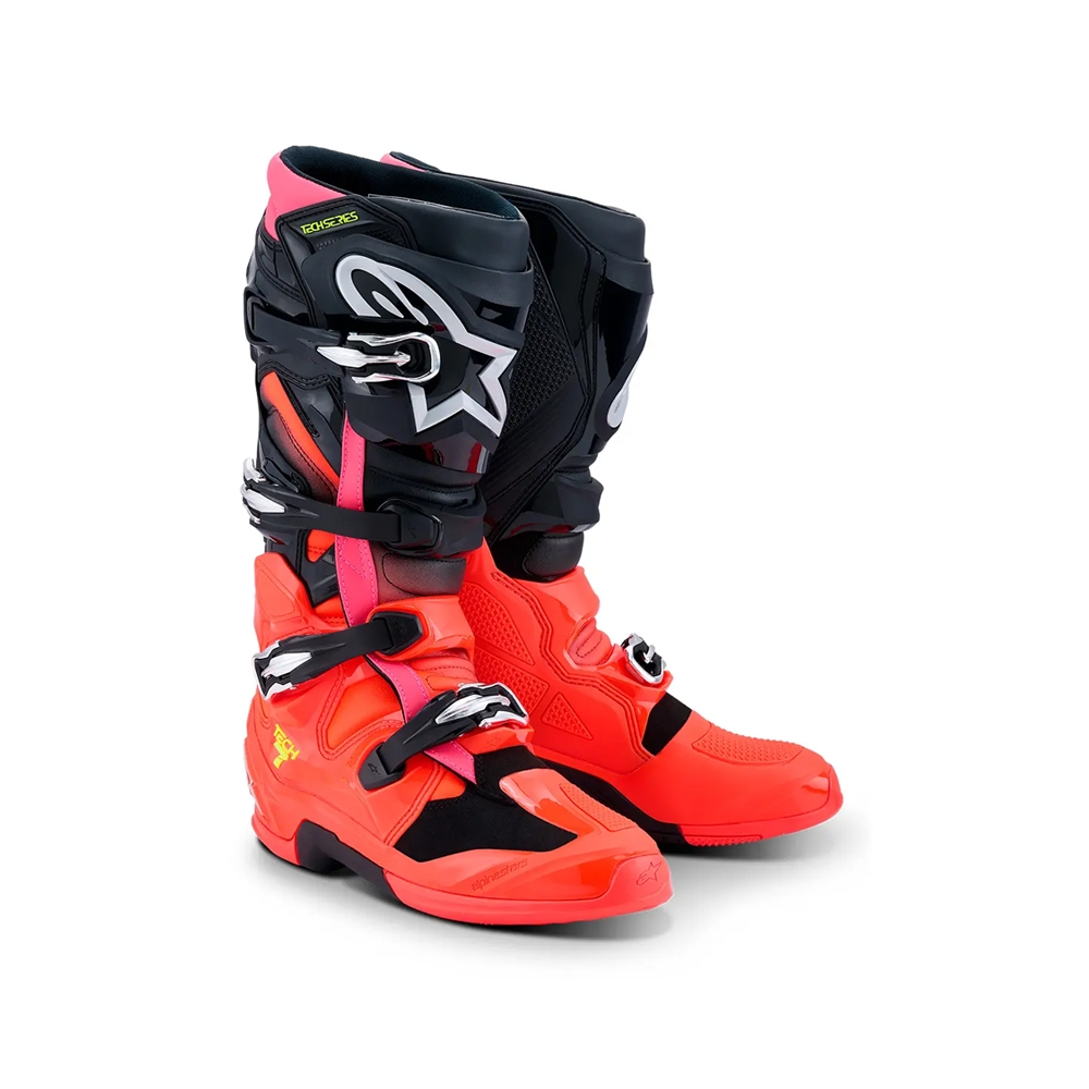Bota Alpinestars Nova Tech 7 - Preto Vermelho Fluor Rosa