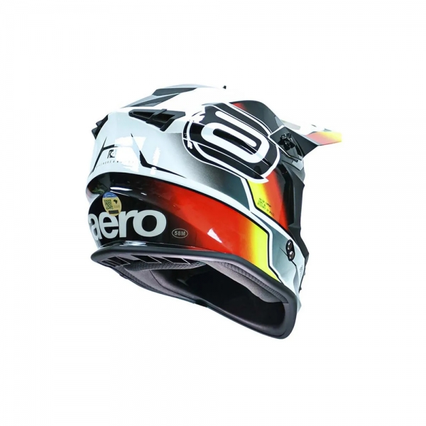 Capacete ASW R3 - Pure Branco Preto Vermelho