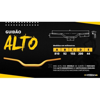 Guidão Oxxy Super Fat  Alto C/ Adaptador